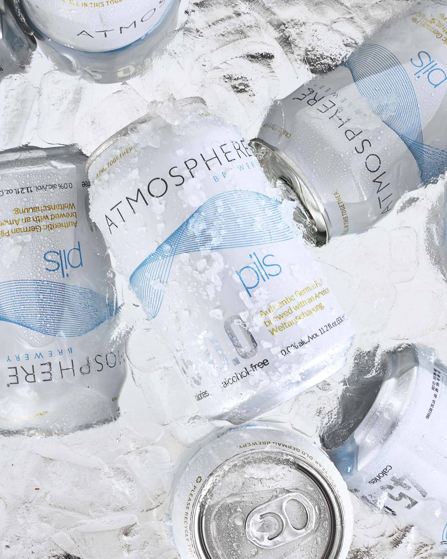 Cans in ice