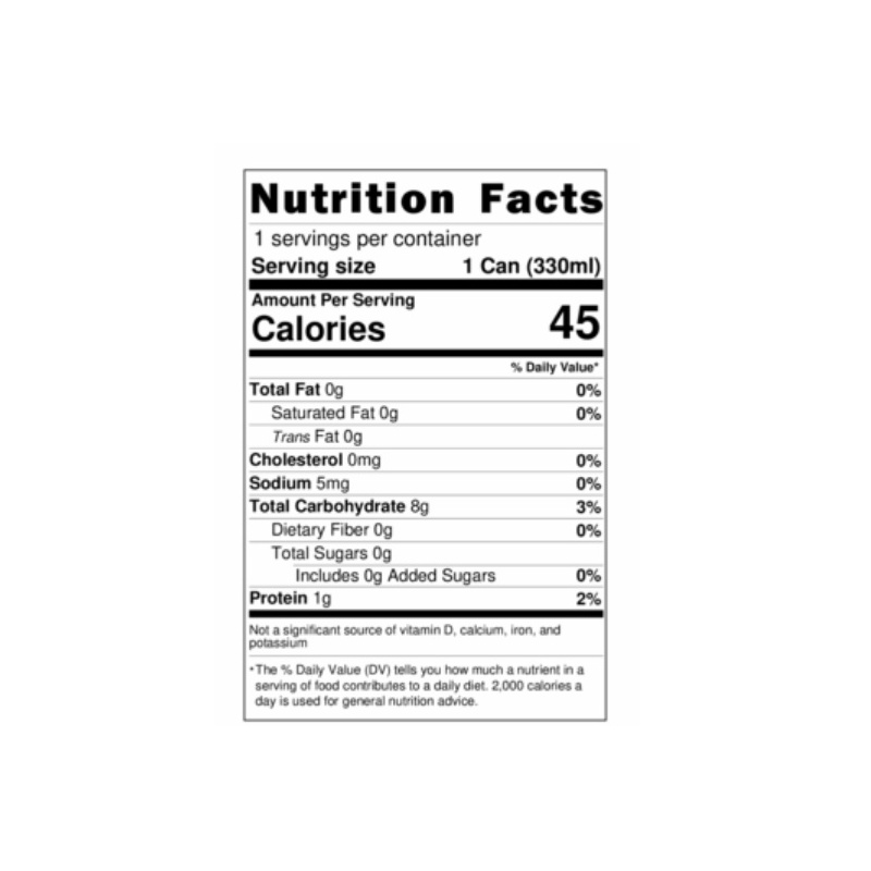 Nutritional label