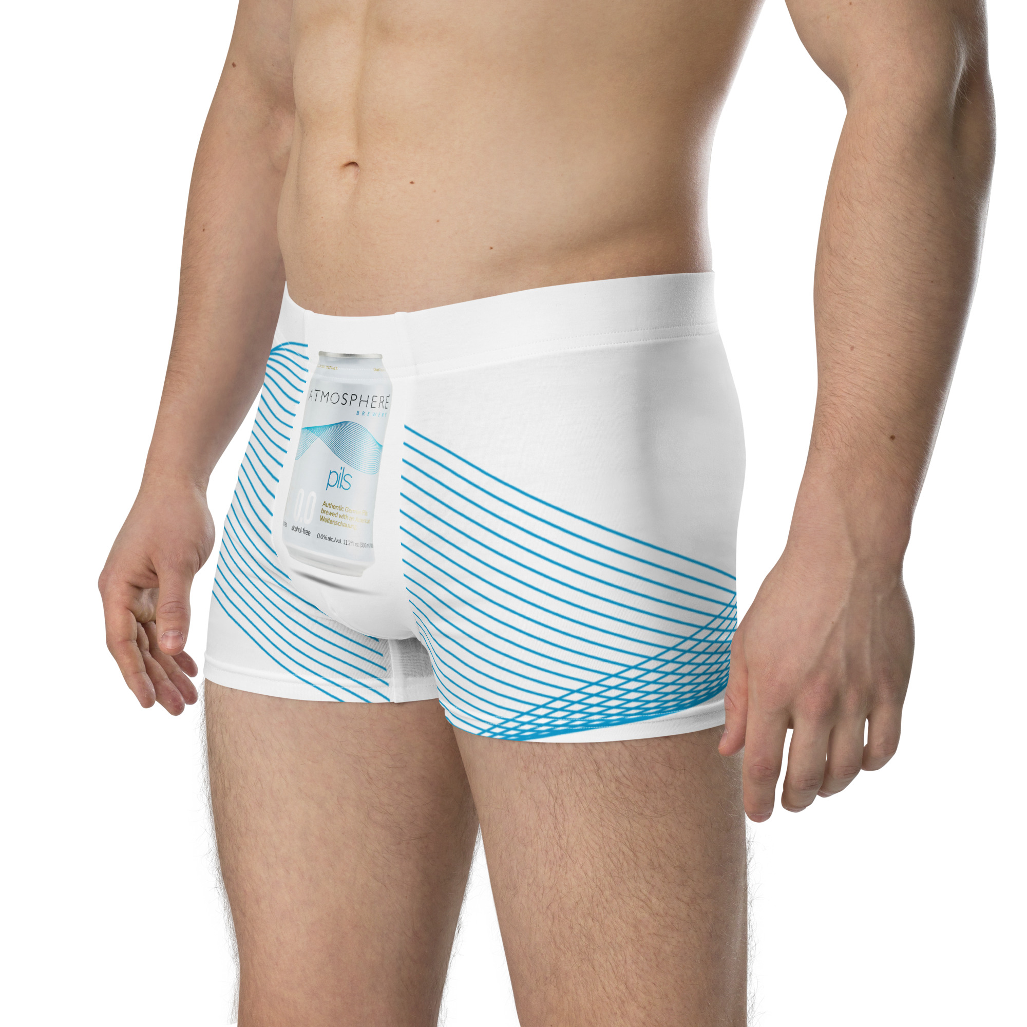 He's Packing At The Pool Swim Trunks