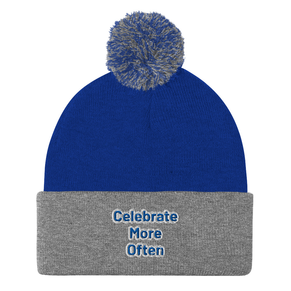 Celebrate More Often Pom-Pom Beanie